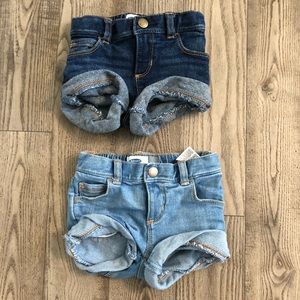Baby girl cuffed shorts